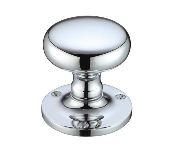 Zoo Hardware Fulton & Bray Mushroom Mortice Door Knobs, Polished Chrome (Sold In Pairs)