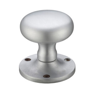 Zoo Hardware Fulton & Bray Mushroom Mortice Door Knobs, Satin Chrome - (Sold In Pairs)