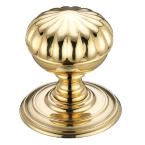 Zoo Hardware Fulton & Bray Flower Mortice Door Knobs, Polished Brass (Sold In Pairs)