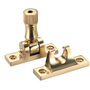 Zoo Hardware Fulton & Bray Brighton Pattern Locking Sash Fastener, Polished Brass