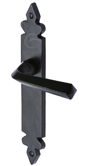 M Marcus Ironbridge Door Handles, Smooth Black Iron (Sold In Pairs)