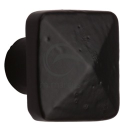 M Marcus Pyramid Cupboard Knob (32Mm Or 38Mm), Smooth Black Iron