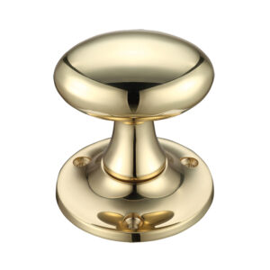 Zoo Hardware Fulton & Bray Oval Mortice Door Knobs, Polished Brass - (Sold In Pairs)