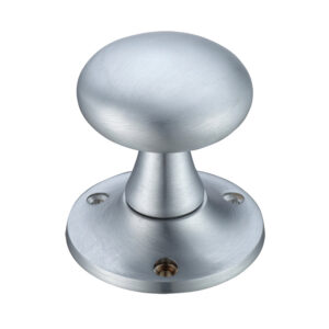 Zoo Hardware Fulton & Bray Mushroom Mortice Door Knobs, Satin Chrome - (Sold In Pairs)