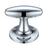 Zoo Hardware Fulton & Bray Extended Oval Mortice Door Knobs, Polished Chrome - (Sold In Pairs)