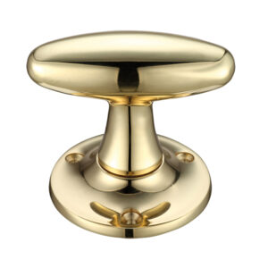 Zoo Hardware Fulton & Bray Extended Oval Mortice Door Knobs, Polished Brass (Sold In Pairs)