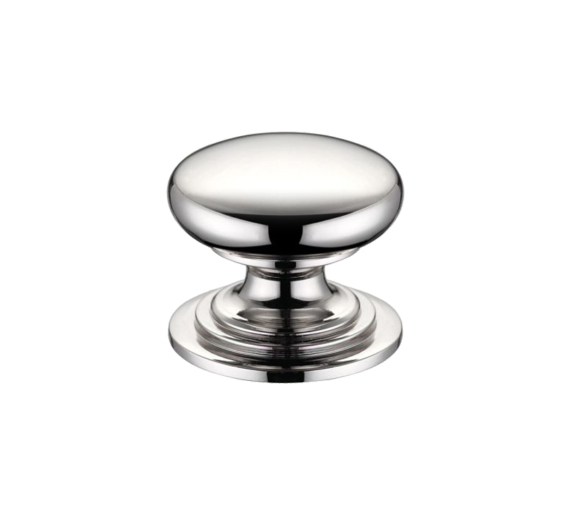 Victorian Cupboard Knob, Polished Nickel