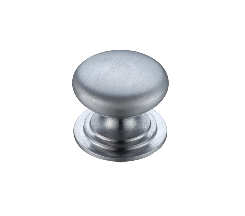 Victorian Cupboard Knob, Satin Chrome