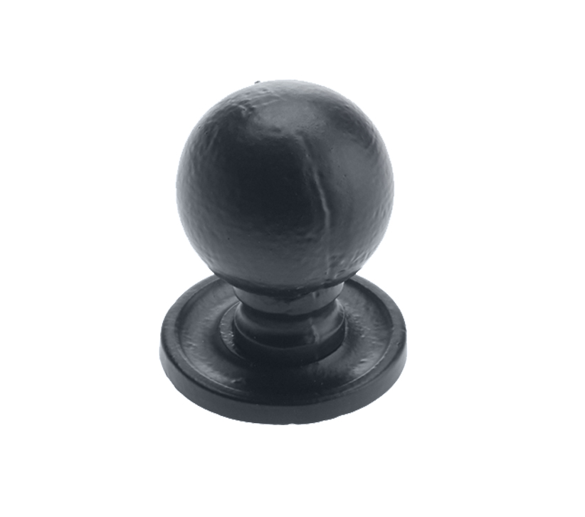 Zoo Hardware Foxcote Foundries Round Cupboard Knob (36.5Mm), Black Antique