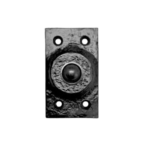 Zoo Hardware Foxcote Foundries Bell Push With Rectangular Plate (45Mm X 77Mm), Black Antique