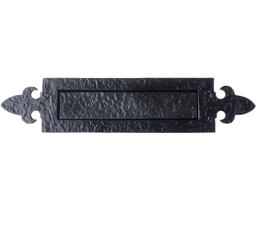 Zoo Hardware Foxcote Foundries Fleur De Lys Letter Plate (247Mm X 80Mm), Black Antique