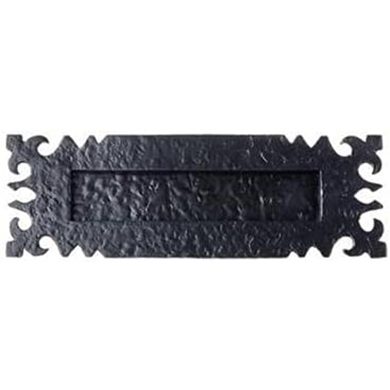 Zoo Hardware Foxcote Foundries Postal Knocker Letter Plate (305Mm X 107Mm), Black Antique