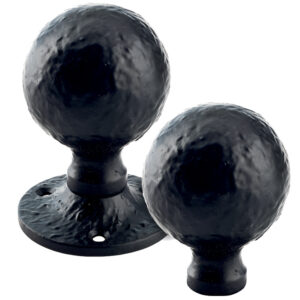 Zoo Hardware Foxcote Foundries Ball Rim Knob, Black Antique (Sold In Pairs)