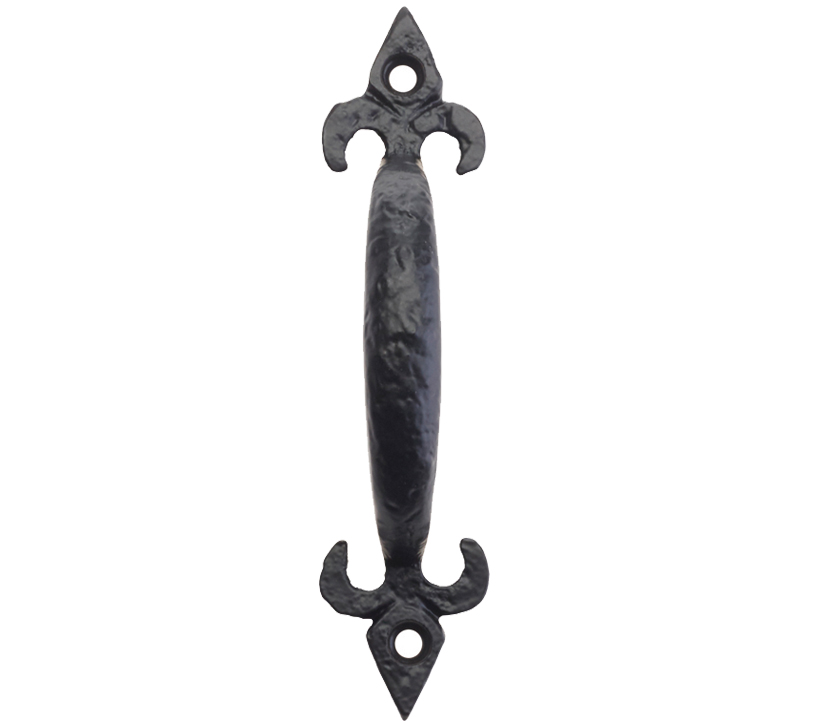 Zoo Hardware Foxcote Foundries Fleur De Lys Pull Handle (127Mm Or 152Mm), Black Antique