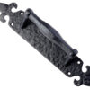 Zoo Hardware Foxcote Foundries Pull Handle On Fleur De Lys Backplate (45Mm X 254Mm), Black Antique