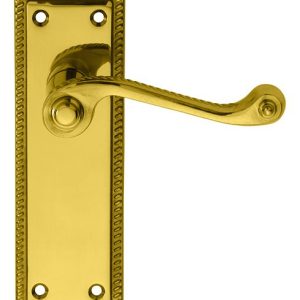 Carlisle Brass FG1S Georgian Lever On Backplate - Latch Sweedor Plate Polished Brass