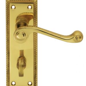 Carlisle Brass FG1WC Georgian Lever On Backplate - Bathroom 57mm C/C Polished Brass