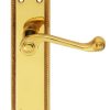 Carlisle Brass FG26L Georgian Lever On Shaped Backplate - Latch Polished Brass