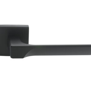 Manital Flash Door Handles On Square Rose, Black (Sold In Pairs)