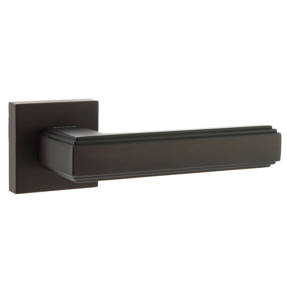 Forme Alila Lever Door Handle on Minimal Square Rose - Urban Dark Bronze