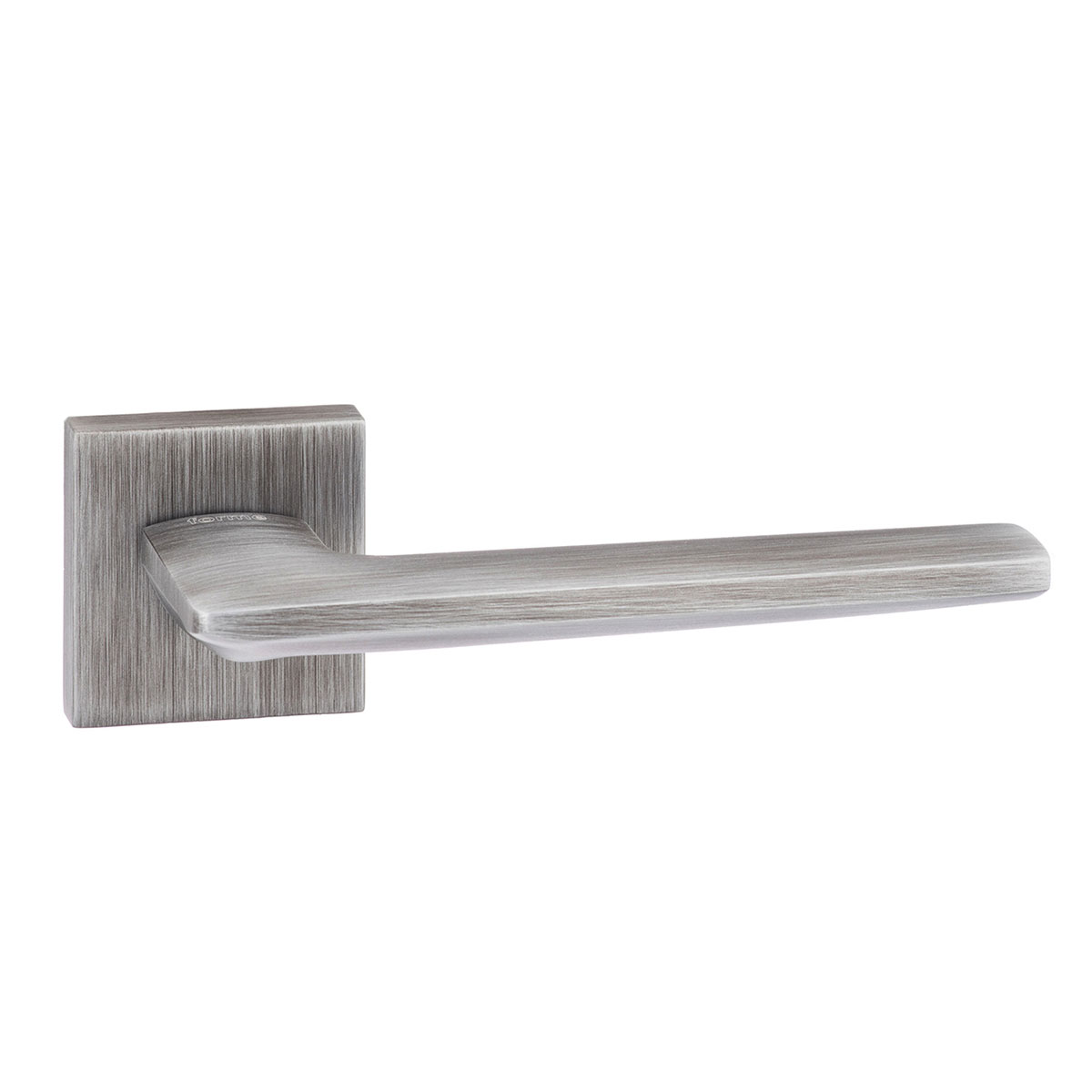 Forme Boston Lever Door Handle on Minimal Square Rose - Urban Graphite