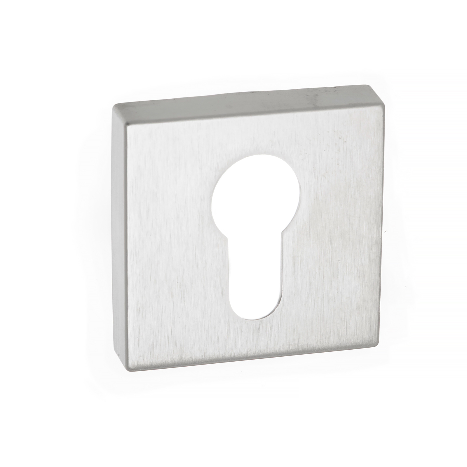 Forme Euro Escutcheons on Minimal Square Rose - Polished Nickel