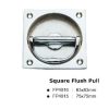 Square Flush Pull – 63mm – Polished Chrome