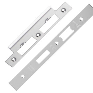 Eurospec Forend & Strike Pack For Dls Din Euro Sash/Bathroom Lock, Polished Stainless Steel