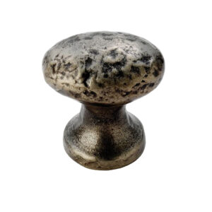 Fingertip Hammered Oval Knob, Pewter