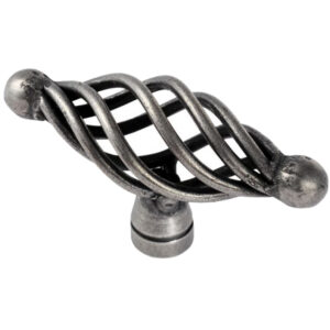 Fingertip Steel Cage Oval Cupboard Knob (32.5Mm Or 40Mm), Antique Steel