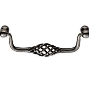 Fingertip Steel Cage Drop Cabinet Pull Handle (128Mm C/C), Antique Steel