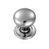 Fingertip Hollow Victorian Cupboard Knob, Polished Chrome