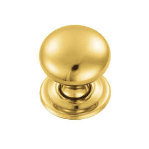 Fingertip Hollow Victorian Cupboard Knob, Polished Brass