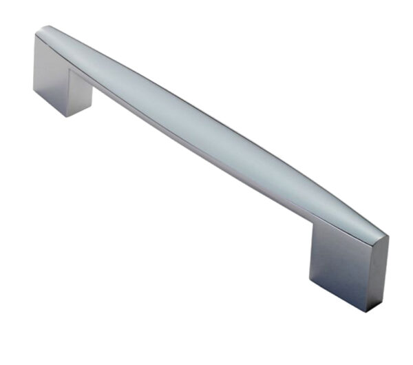 Fingertip Tapered End Cabinet Pull Handle (160Mm C/C), Satin Nickel