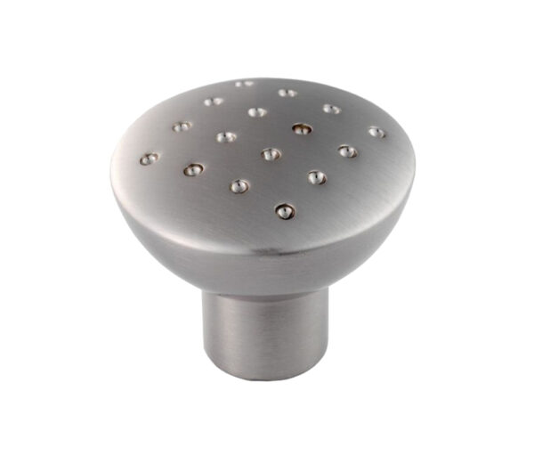 Fingertip Dimple Effect Cupboard Knob, Satin Nickel