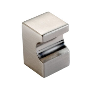 Fingertip Square Cupboard Knob, Satin Nickel