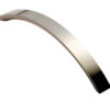 Fingertip Curved Convex Grip Cabinet Pull Handle (128mm C/C), Satin Nickel