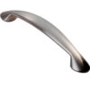 Fingertip Platypus Bow Cabinet Pull Handle (128Mm C/C), Satin Nickel