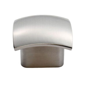 Fingertip Helio Cupboard Knob, Satin Nickel