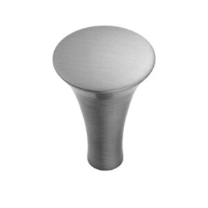 Fingertip Trumpet Cupboard Knob, Satin Nickel