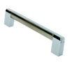 Fingertip Solano Cupboard Pull Handle ( 224Mm, 320Mm Or 447Mm C/C), Polished Chrome & Matt Satin Chrome