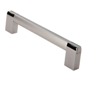 Fingertip Solano Cupboard Pull Handle (160Mm, 224Mm, 320Mm Or 447Mm C/C), Satin Nickel & Polished Chrome