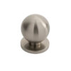 Fingertip Stainless Steel Spherical Cupboard Knob, Satin Nickel