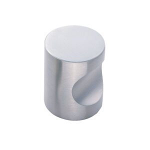 Fingertip Stainless Steel Cylindrical Cupboard Knob, Satin Stainless Steel