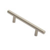 Fingertip Steel T Bar Cabinet Handle (Multiple Sizes), Satin Nickel