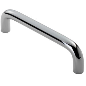 Fingertip D Pattern Cabinet Pull Handles (96Mm, 128Mm, 160Mm Or 192Mm C/C), Polished Chrome