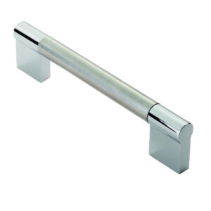 Fingertip Chunky Key Hole Bar Cabinet Pull Handles (Multiple Sizes), Satin Nickel & Polished Chrome