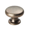 Fingertip Temperance Cupboard Knob, Pewter Effect