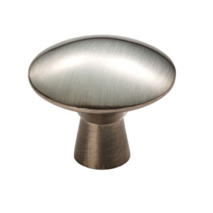 Fingertip Disc Cupboard Knob, Satin Nickel