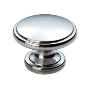 Fingertip Oxford Cupboard Knob, Polished Chrome